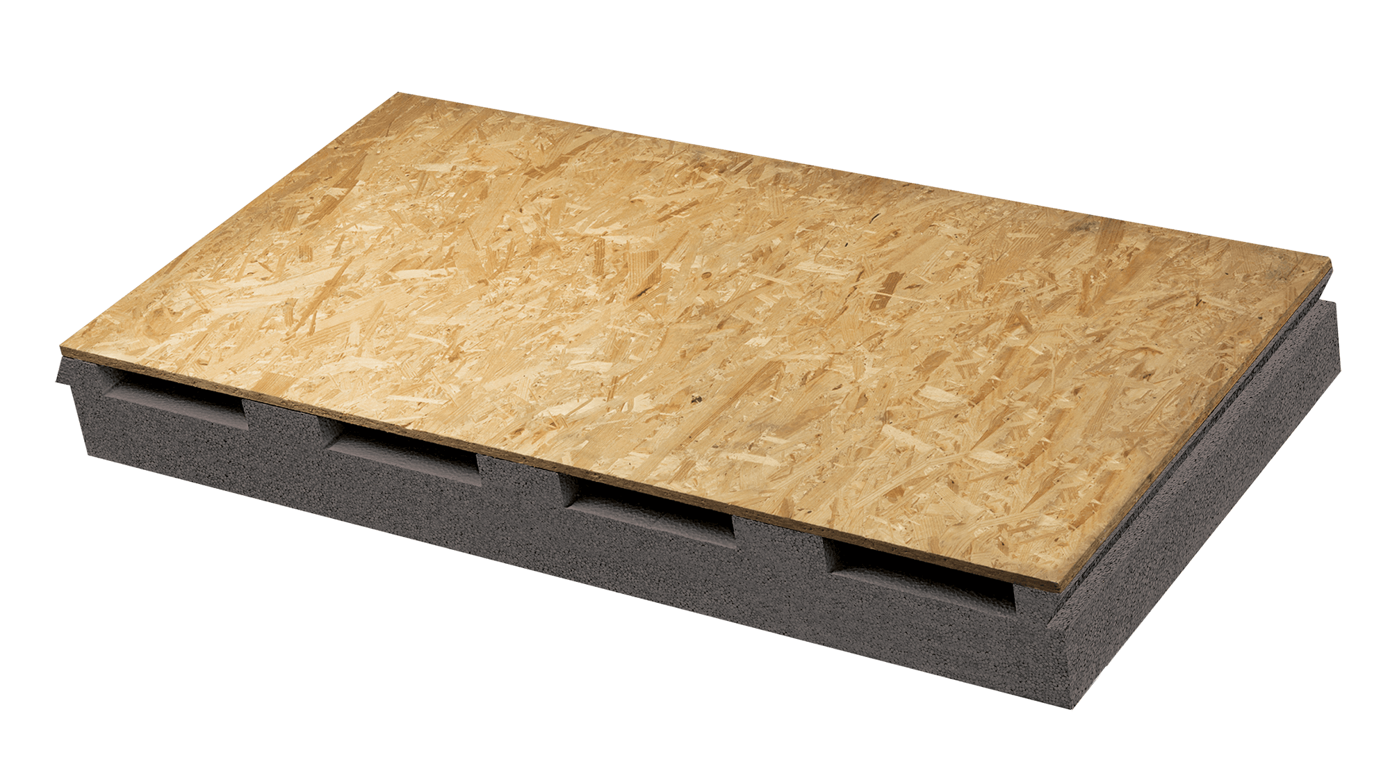 Pannello isolante per tetto ventilato in eps grigio accoppiato a OSB Aero Styr Dark OSB | Nuova Fopan