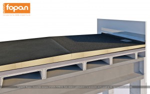 coibentazioni industriali di tetti piani con pannelli coibentati a doppia pendeza nuova fopan